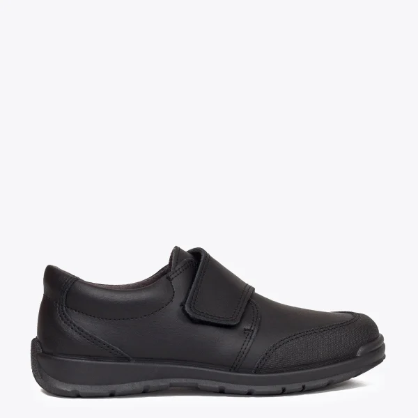 marques de renommée MiMaO FR Chaussures Enfants Classiques « velcro » En Cuir Memory Absorber Foam Noir 1