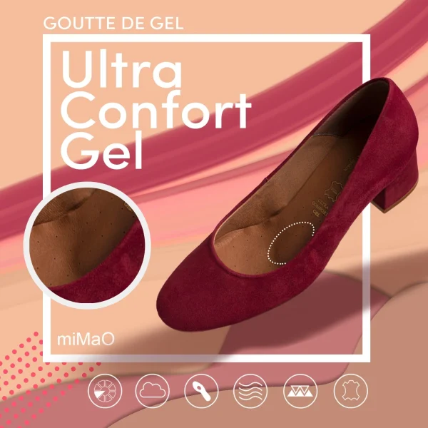 acheter en ligne MiMaO ShopOnline URBAN ROND – Chaussure à Talon Bas MARRON 8