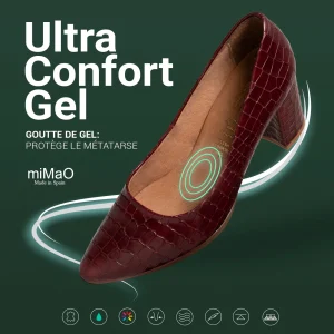 MiMaO ShopOnline URBAN S COCO – Chaussures à Talon BORDEAUX Avec Imprimé Crocodile Retour Gratuit 21