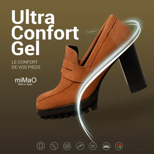 Meilleur Service MiMaO ShopOnline TREND – Mocassin à Talon Et Plateforme CAMEL 8