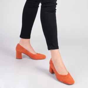 MiMaO ShopOnline EMMA – Chaussures à Talon à Bout Carré ORANGE grande surprise 19