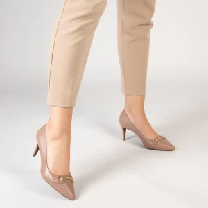 MiMaO ShopOnline ÉLÉGANCE- Stiletto Avec Ornement Métallisé TAUPE des prix incroyables 19