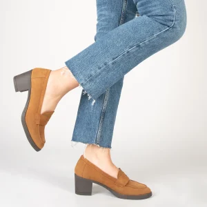 dernière tendance MiMaO ShopOnline MOKKA – Mocassin En Nubuck à Talon CAMEL 19