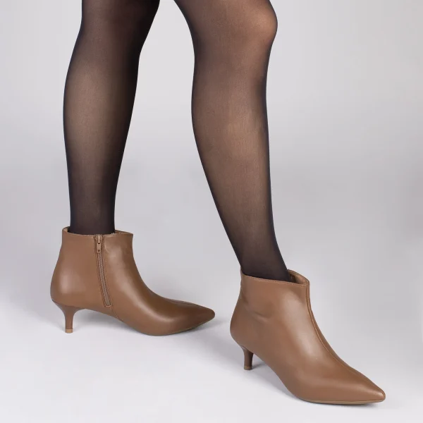 comparez les prix MiMaO ShopOnline OUTFIT – Bottines élégantes à Talon Kitten MARRON Nappa 7