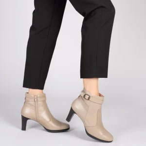 MiMaO ShopOnline MILAN – Bottines à Talon Et Bracelet Décoratif TAUPE SOLDES TOUT À 19