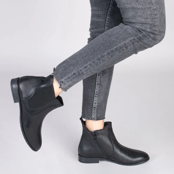 nouveau produit MiMaO ShopOnline BRIGHTON – Bottines Plates Pour Femme NOIR 7