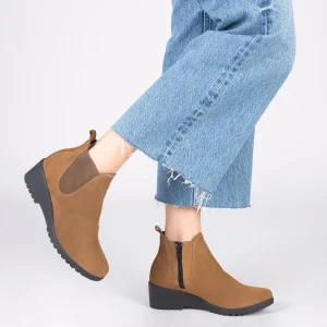 MiMaO ShopOnline BOTTINE COMPENSÉE – Bottines à Semelle Amovible CAMEL fashion pas cher 19