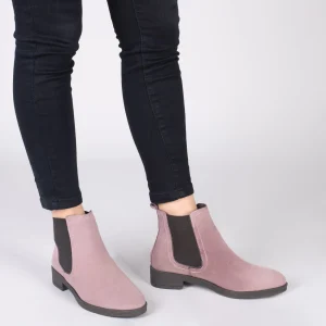 MiMaO ShopOnline CHELSEA – Bottines Plates Pour Femme ROSE SOLDES TOUT À 16