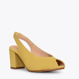 Neuve avec étiquette MiMaO ShopOnline WOMAN – Chaussures Sans Talon Peep-toe JAUNE 15