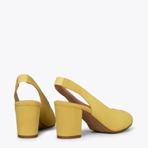 Neuve avec étiquette MiMaO ShopOnline WOMAN – Chaussures Sans Talon Peep-toe JAUNE 13