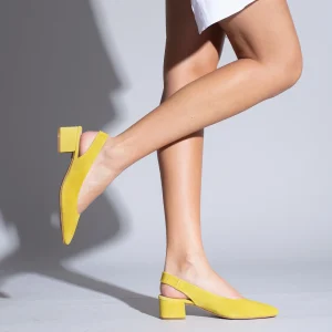 MiMaO ShopOnline FEMME – Chaussure Femme à Bout Carré JAUNE De Qualité 19