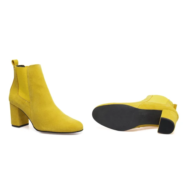 marque pas cher en ligne MiMaO ShopOnline BOTTINES URBAN- Bottines à Talon JAUNE 7