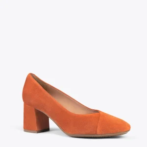 MiMaO ShopOnline EMMA – Chaussures à Talon à Bout Carré ORANGE grande surprise 15