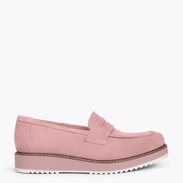 SOLDES TOUT À MiMaO ShopOnline CASUAL – Mocassins Pour Femmes Avec Plateforme ROSE 1