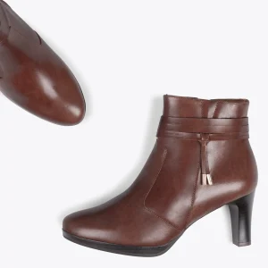 MiMaO ShopOnline ROMA – Bottines à Talon Et Bracelet Décoratif MARRON Nouvelle tendance 11