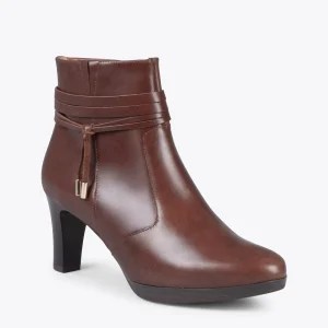 MiMaO ShopOnline ROMA – Bottines à Talon Et Bracelet Décoratif MARRON Nouvelle tendance 15