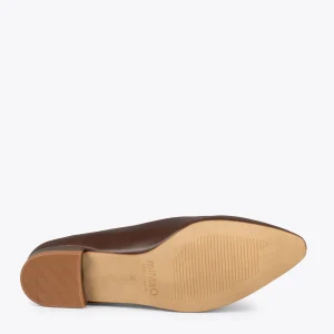 MiMaO ShopOnline MARIE – Chaussures Plates à Bout Pointu CAFÉ grande popularité 17