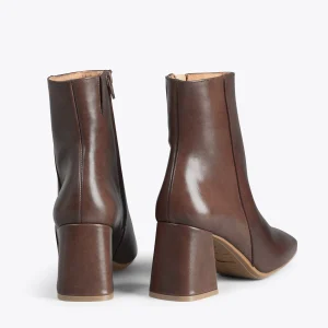 MiMaO ShopOnline PARIS – Bottines à Talon Bloc Et Bout Carré MARRON Nappa dernières 13