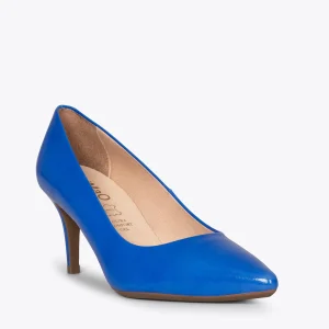 MiMaO ShopOnline STILETTO – Chaussures En Cuir Verni BLEU Avec Talon Aiguille Satisfait ou Remboursé 12