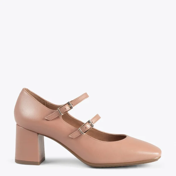 pas cher en ligne MiMaO ShopOnline FEBRIS – Chaussures En Cuir Nappa Avec Brides NUDE 1