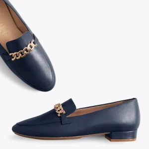 site pas cher MiMaO ShopOnline CHAIN – Mocassins élégants Pour Femmes BLEU MARINE 11