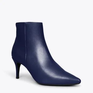 MiMaO ShopOnline OUTFIT Bottines En Cuir à Talon Aiguille BLEU MARINE comparez les prix 12