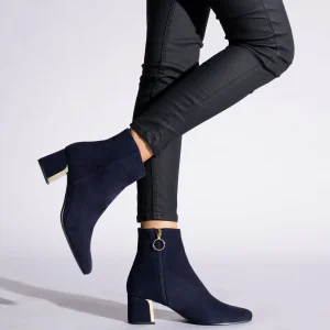 Dernières Nouveautés MiMaO ShopOnline GOLD – Bottines Pour Femme BLEU MARINE 19