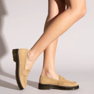 belle MiMaO ShopOnline BRIXTON – Mocassin Cuir BEIGE Avec Détail En Forme De Masque 22