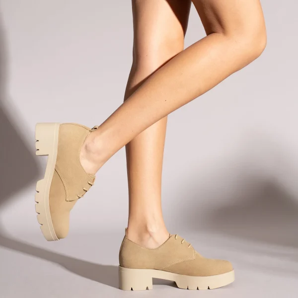 en ligne vente MiMaO ShopOnline CANDEM – Chaussures à Lacets Avec Talon Et Plateforme BEIGE 8