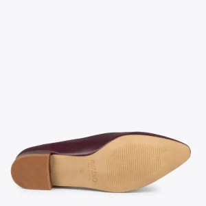 REMISE MiMaO ShopOnline MARIE – Chaussures Plates à Bout Pointu BORDEAUX 17