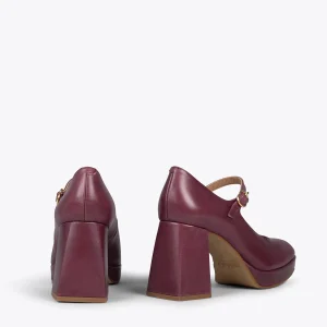 Réductions MiMaO ShopOnline BRIGITTE – Chaussures à Bracelet Et Talon Bloc BORDEAUX 13