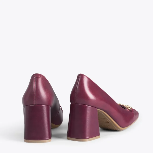 soldes pas cher MiMaO ShopOnline MIA – Chaussures à Talon Trapèze BORDEAUX 4