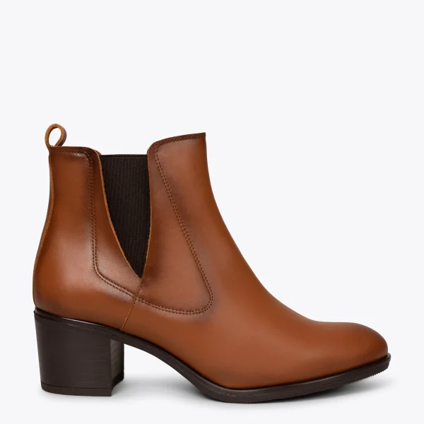 MiMaO ShopOnline LONDON – Bottines CAMEL à Talon Style Chelsea en ligne 1