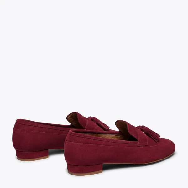 MiMaO ShopOnline POMPON – Mocassin Femme BORDEAUX Avec Pompon site officiel 5