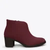 guranteed de qualité MiMaO ShopOnline BASIC – Bottines BORDEAUX Basiques à Talon Large Et Décolleté En V 23