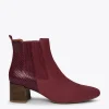 vente en ligne MiMaO ShopOnline DUO – Bottines En Cuir BORDEAUX Avec Imprimé Serpent 23