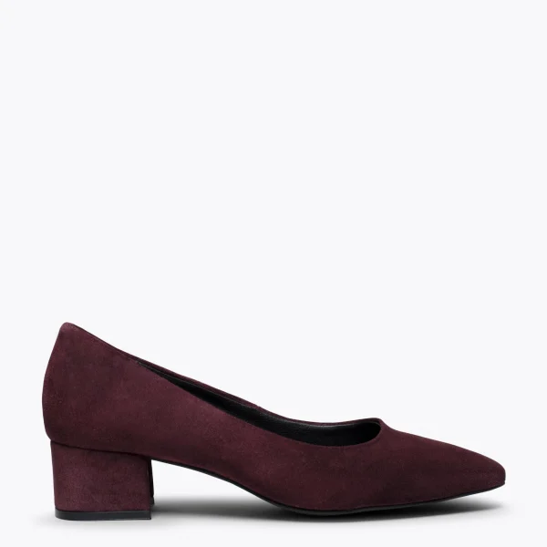 MiMaO ShopOnline URBAN TREND – Chaussure à Bout Carré BORDEAUX Livraison gratuite 1