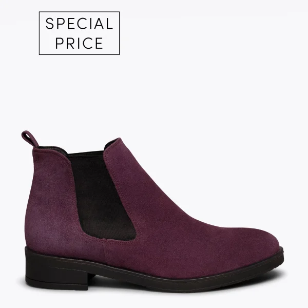 site soldes MiMaO ShopOnline PICADILLY – Bottines Chelsea AUBERGINE Pour Femme 1