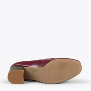 MiMaO ShopOnline CHAIN – Mocassins Avec Talon Et Ornement Doré BORDEAUX Promotio de vente 17