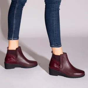 livraison la plus rapide MiMaO ShopOnline COMPENSÉES CROCO – Bottes à Talon Compensé Imprimé Croco BORDEAUX 22