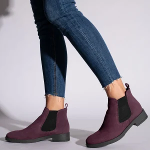 site soldes MiMaO ShopOnline PICADILLY – Bottines Chelsea AUBERGINE Pour Femme 19