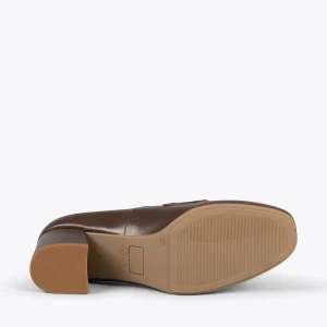 vente à bas prix MiMaO ShopOnline CHAIN – Mocassins Avec Talon Et Ornement Doré MARRON 17