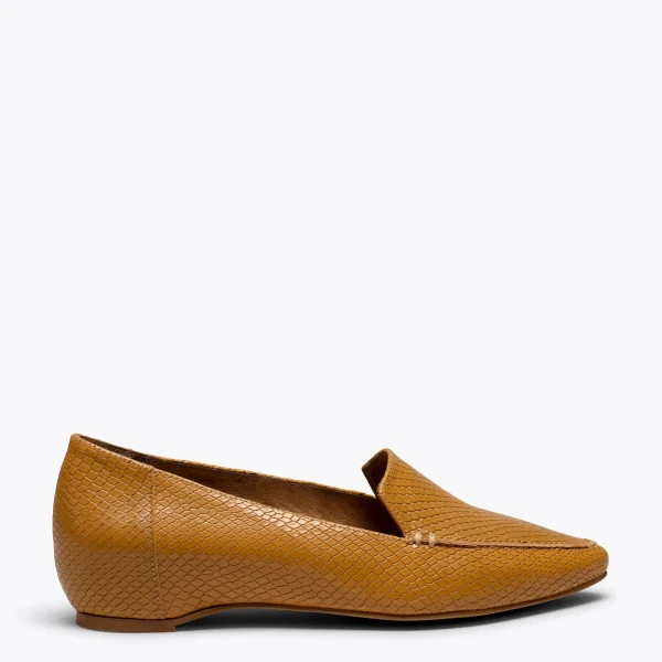 mode pas chere MiMaO ShopOnline CHIC – Chaussure Plate CAMEL Avec Semelle Compensée Recouverte 1