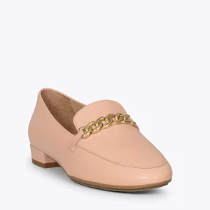 MiMaO ShopOnline CHAIN – Mocassins élégants Pour Femmes NUDE Meilleur Prix 15