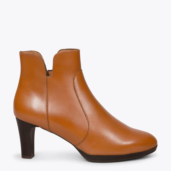 Paris MiMaO ShopOnline ROME – Bottines Habillées à Talon CAMEL 1