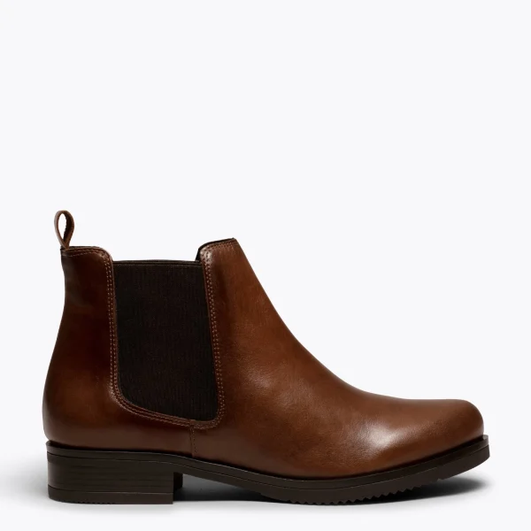 à prix d'occasion MiMaO ShopOnline CHELSEA – Bottine Chelsea En Cuir MARRON CLAIR 1