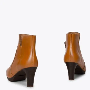 Paris MiMaO ShopOnline ROME – Bottines Habillées à Talon CAMEL 13