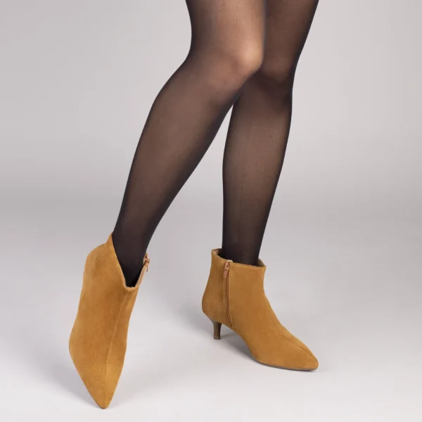 MiMaO ShopOnline OUTFIT – Bottines élégantes à Talon Kitten CAMEL mode 7