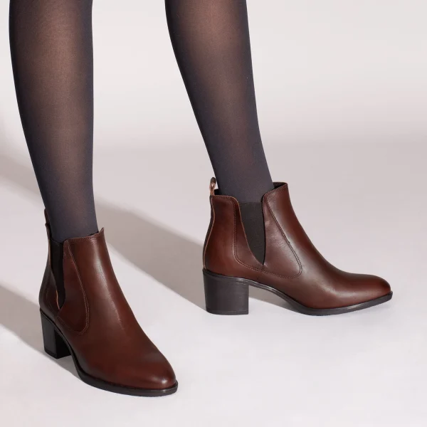 MiMaO ShopOnline LONDON – Bottines MARRON à Talon Style Chelsea pas cher marque 7