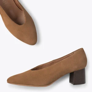 livraison la plus rapide MiMaO ShopOnline URBAN STYLE – Chaussures à Talon Bas En Nubuck CAMEL 11